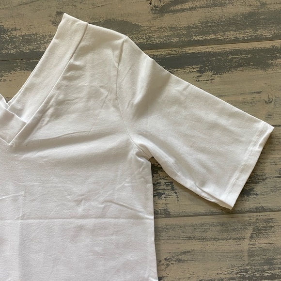 Modbod White Double V Tee, Made in the USA - Picture 2 of 4